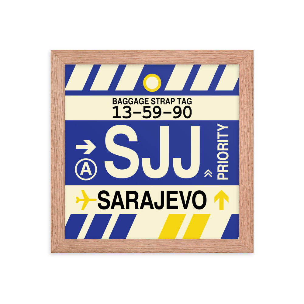 Travel-Themed Framed Print • SJJ Sarajevo Souvenir • YHM Designs - Image 06