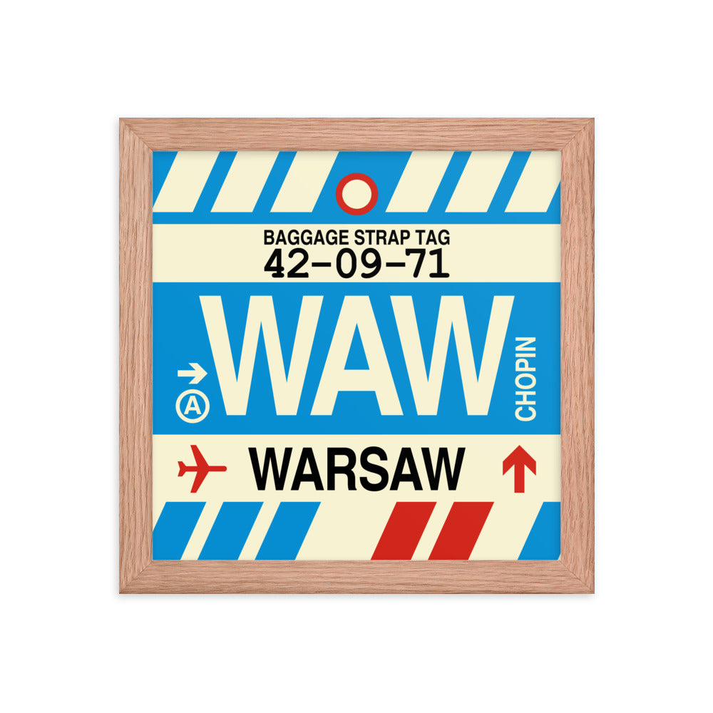 Travel-Themed Framed Print • WAW Warsaw Souvenir • YHM Designs - Image 06