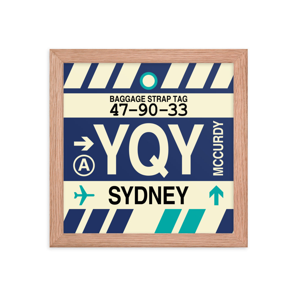 Travel-Themed Framed Print • YQY Sydney • YHM Designs - Image 06