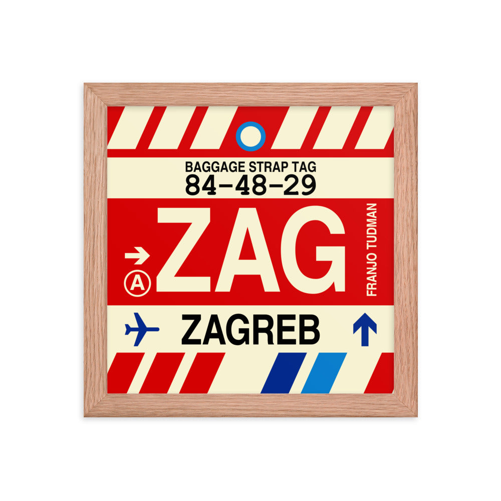 Travel-Themed Framed Print • ZAG Zagreb Souvenir • YHM Designs - Image 06
