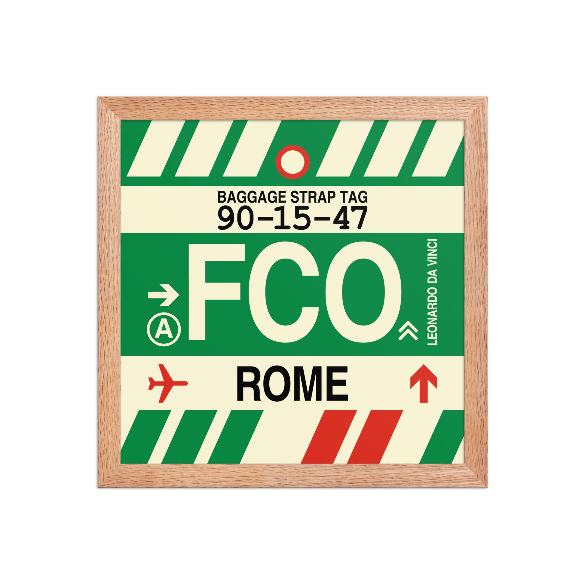 Travel-Themed Framed Print • FCO Rome Souvenir • YHM Designs - Image 07
