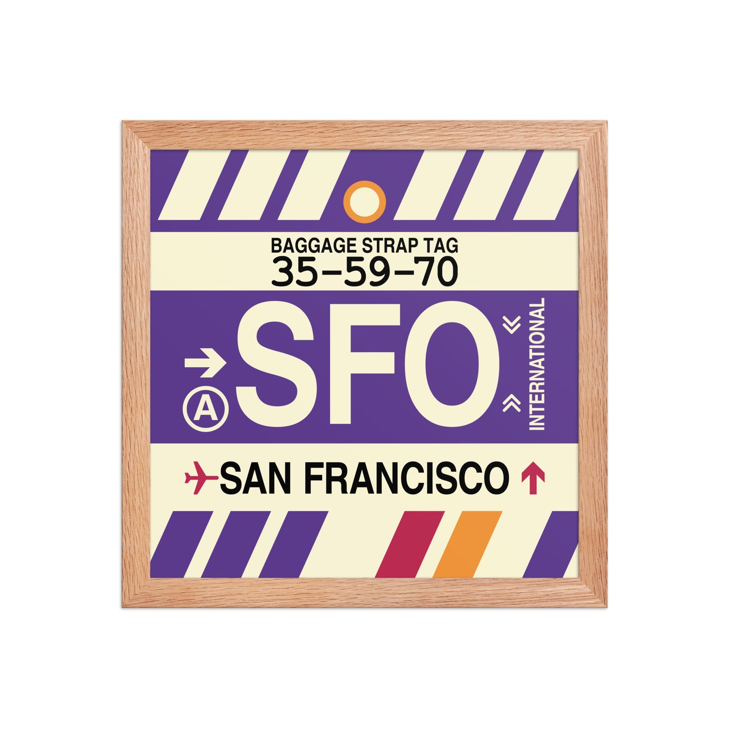 Travel-Themed Framed Print • SFO San Francisco • YHM Designs - Image 07