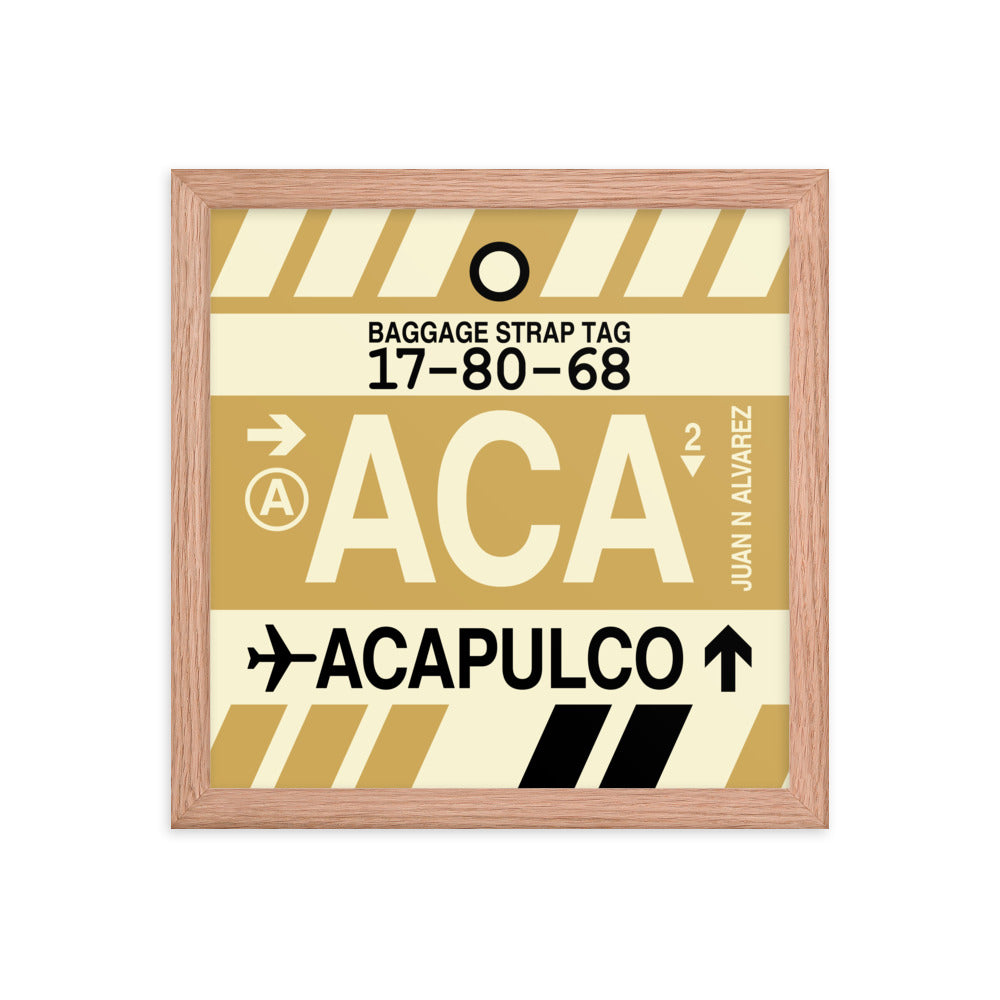 Travel-Themed Framed Print • ACA Acapulco Souvenir • YHM Designs - Image 07