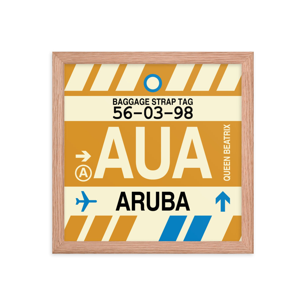 Travel-Themed Framed Print • AUA Aruba Souvenir • YHM Designs - Image 07