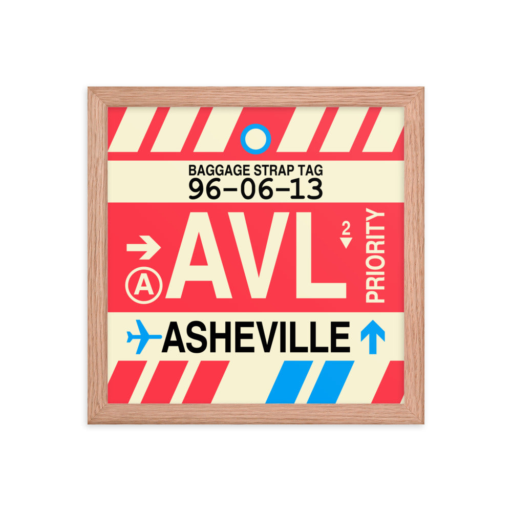 Travel-Themed Framed Print • AVL Asheville • YHM Designs - Image 07