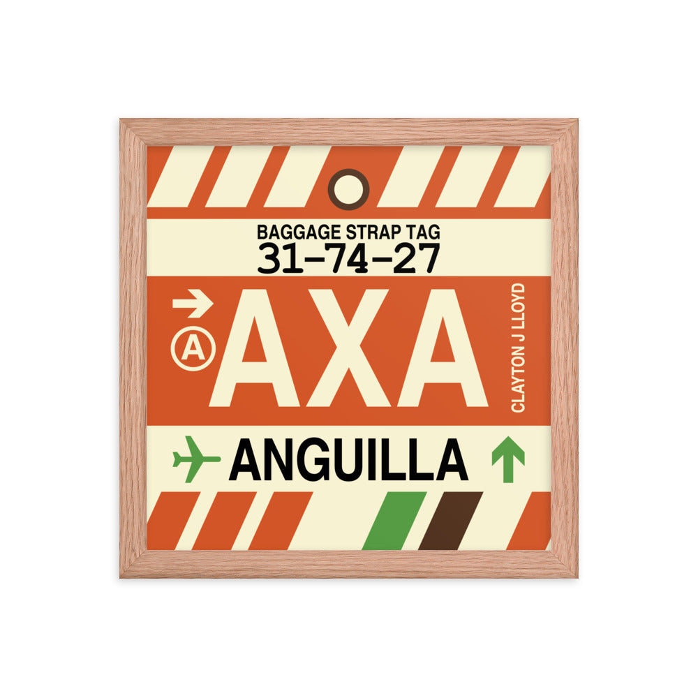 Travel-Themed Framed Print • AXA Anguilla Souvenir • YHM Designs - Image 07
