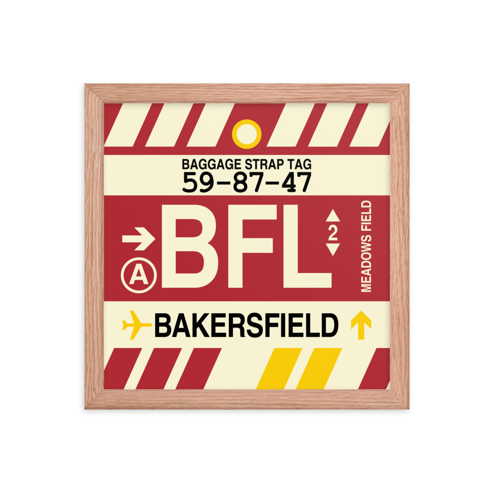 Travel-Themed Framed Print • BFL Bakersfield Souvenir • YHM Designs - Image 07