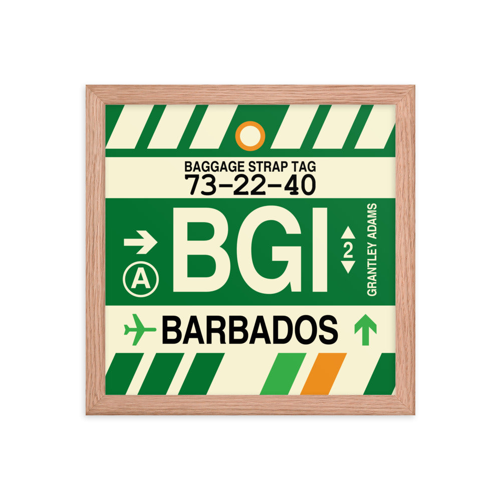 Travel-Themed Framed Print • BGI Barbados Souvenir • YHM Designs - Image 07