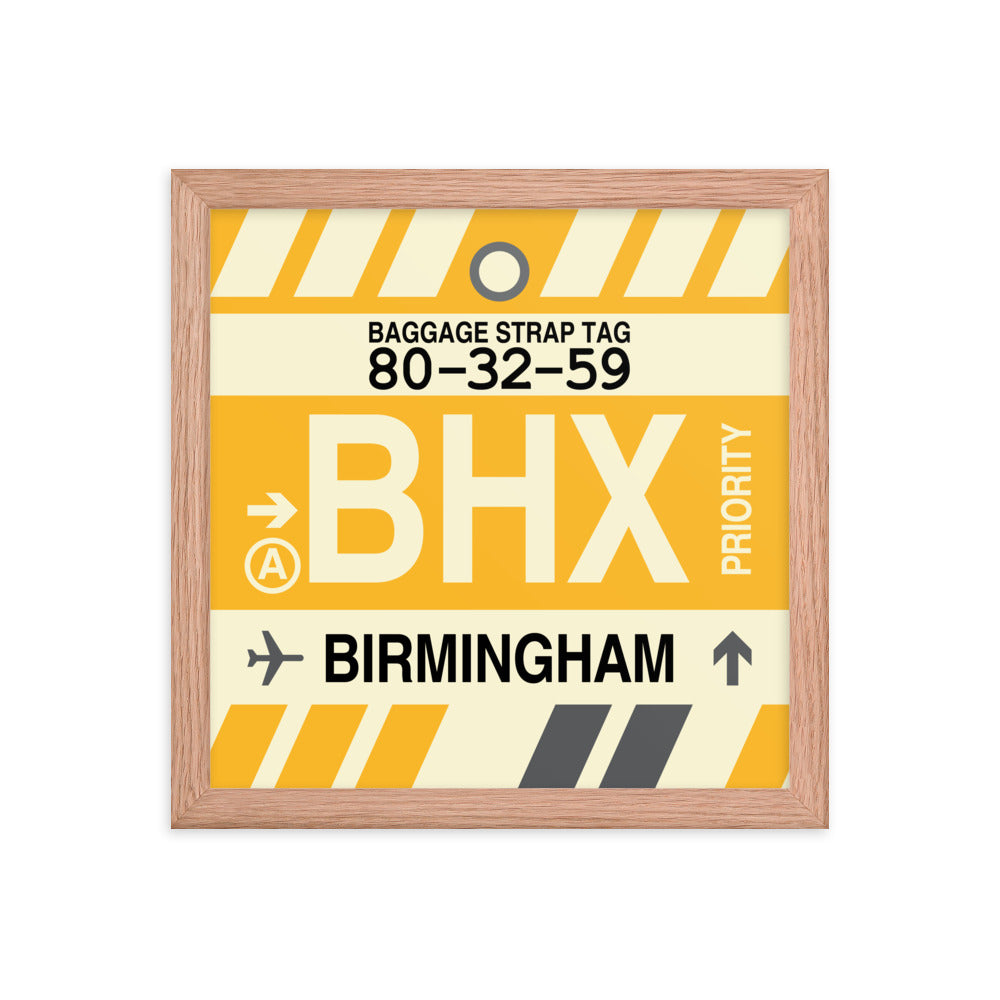 Travel-Themed Framed Print • BHX Birmingham Souvenir • YHM Designs - Image 07