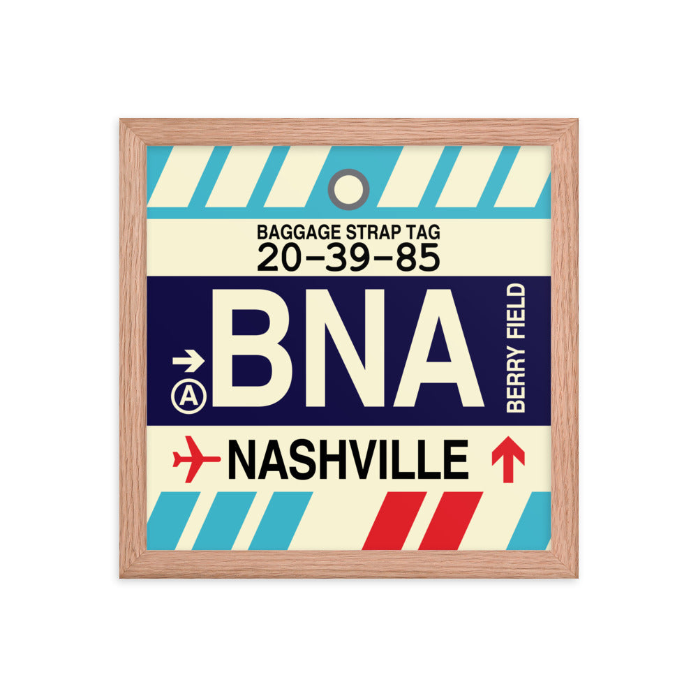 Travel-Themed Framed Print • BNA Nashville Souvenir • YHM Designs - Image 07