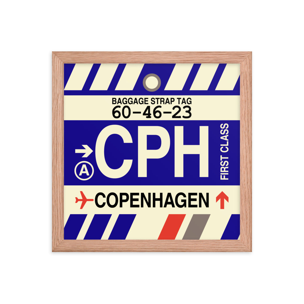 Travel-Themed Framed Print • CPH Copenhagen Souvenir • YHM Designs - Image 07