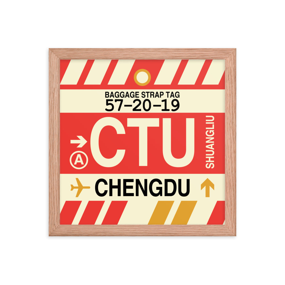 Travel-Themed Framed Print • CTU Chengdu Souvenir • YHM Designs - Image 07