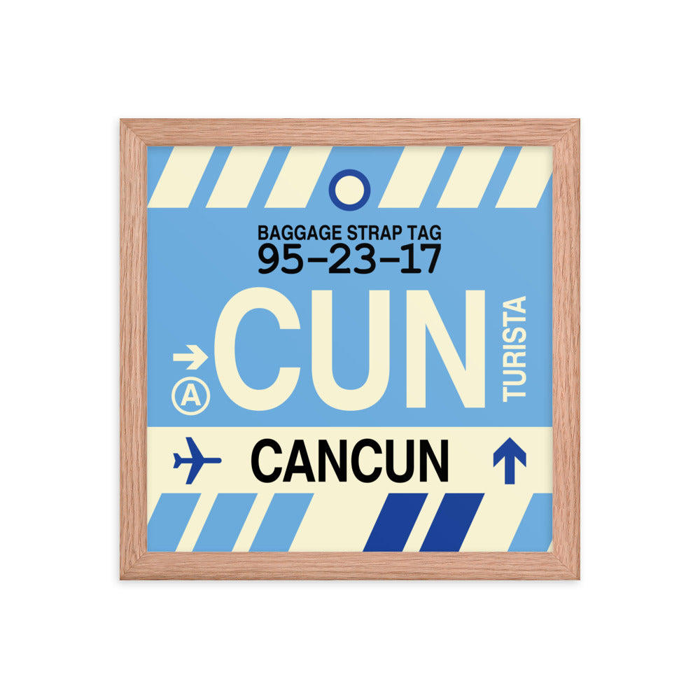 Travel-Themed Framed Print • CUN Cancun Souvenir • YHM Designs - Image 07