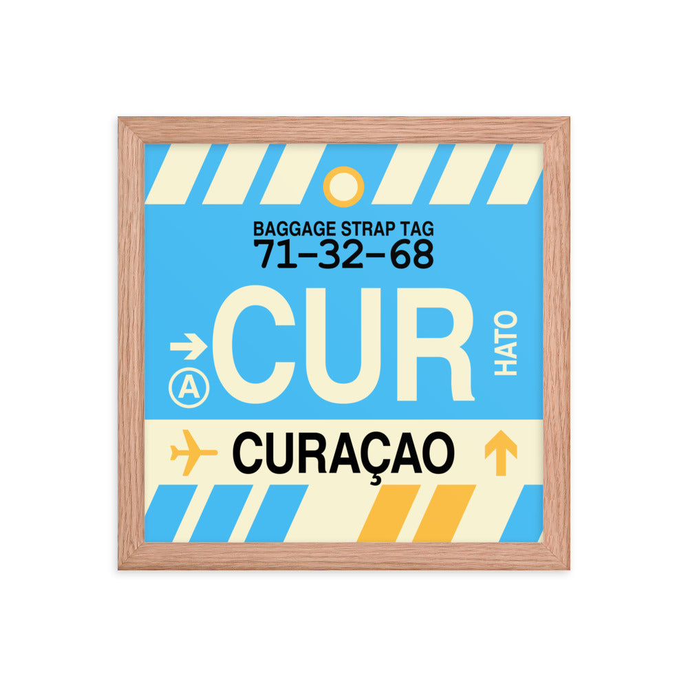 Travel-Themed Framed Print • CUR Curaçao Souvenir • YHM Designs - Image 07