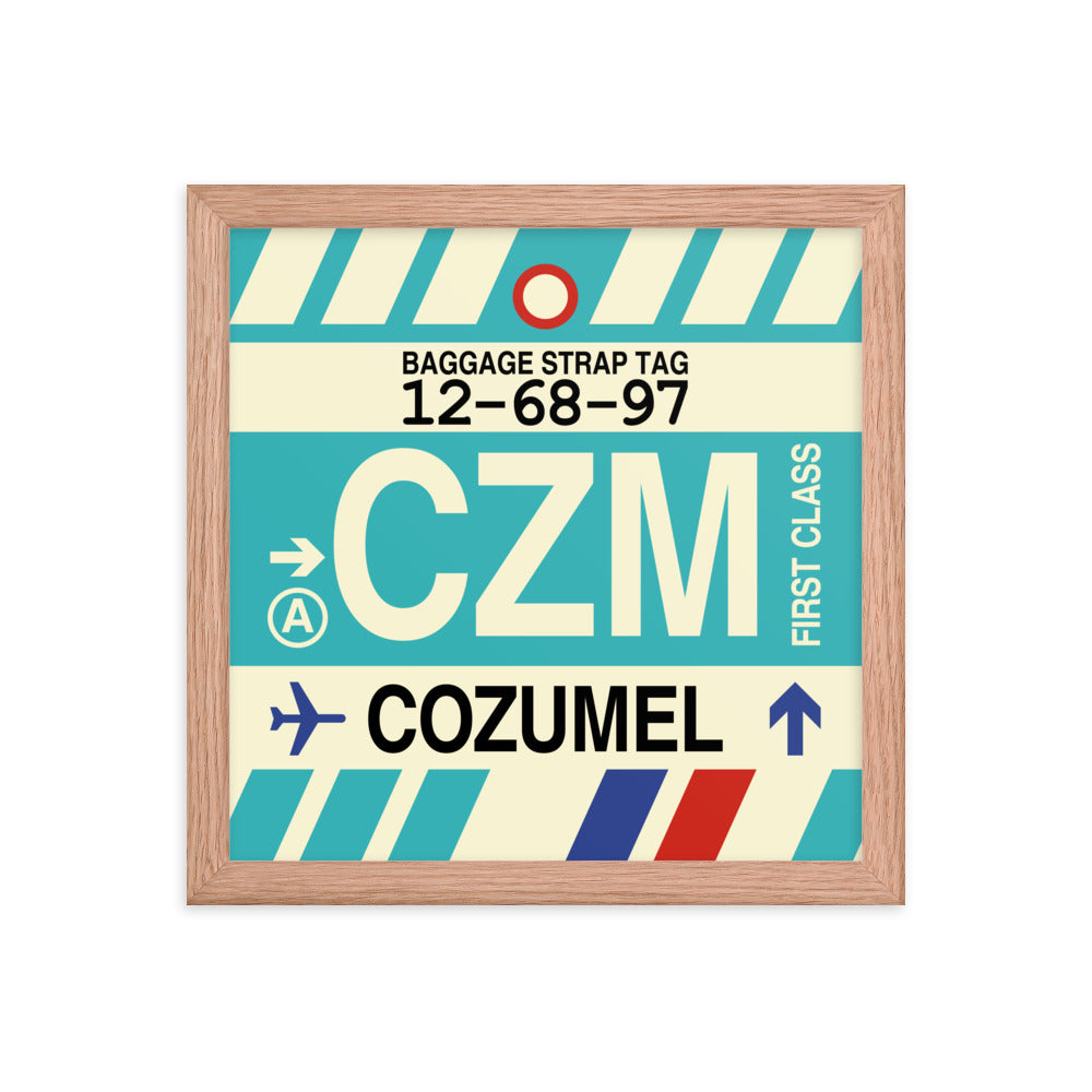 Travel-Themed Framed Print • CZM Cozumel Souvenir • YHM Designs - Image 07