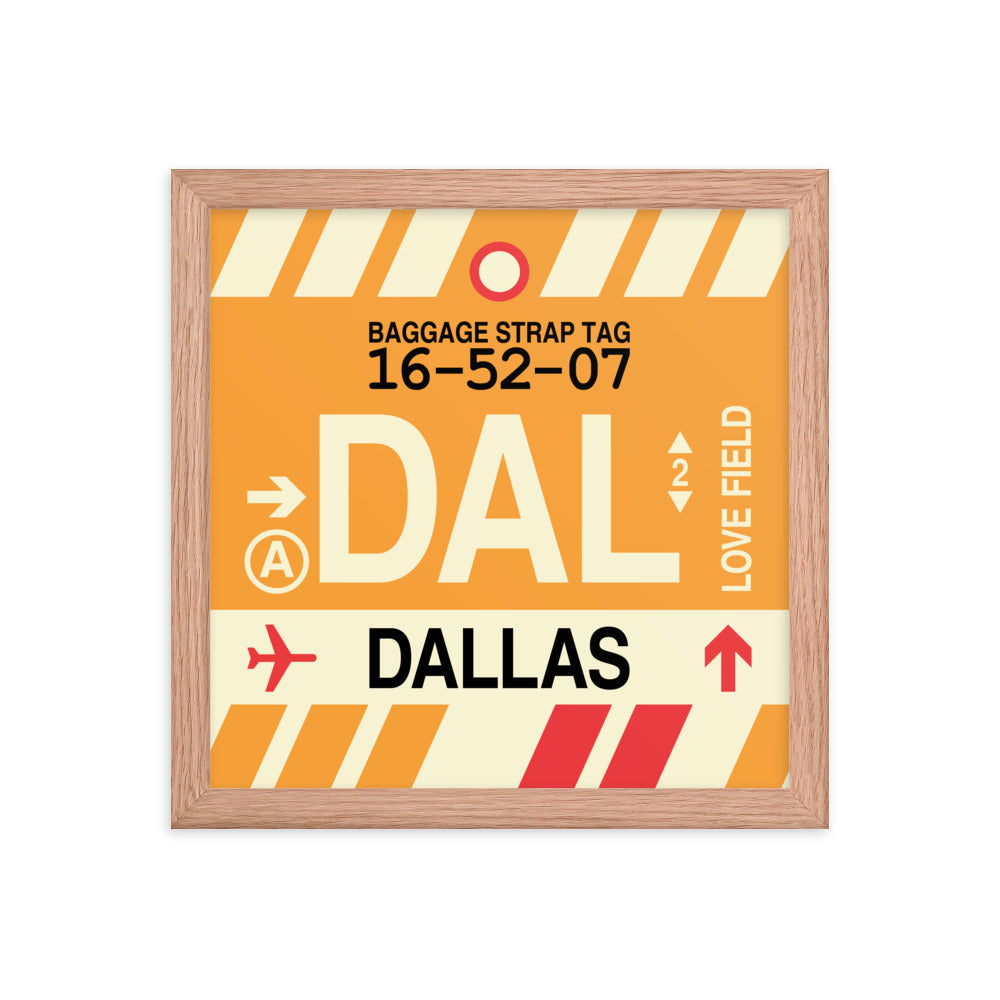 Travel-Themed Framed Print • DAL Dallas • YHM Designs - Image 07