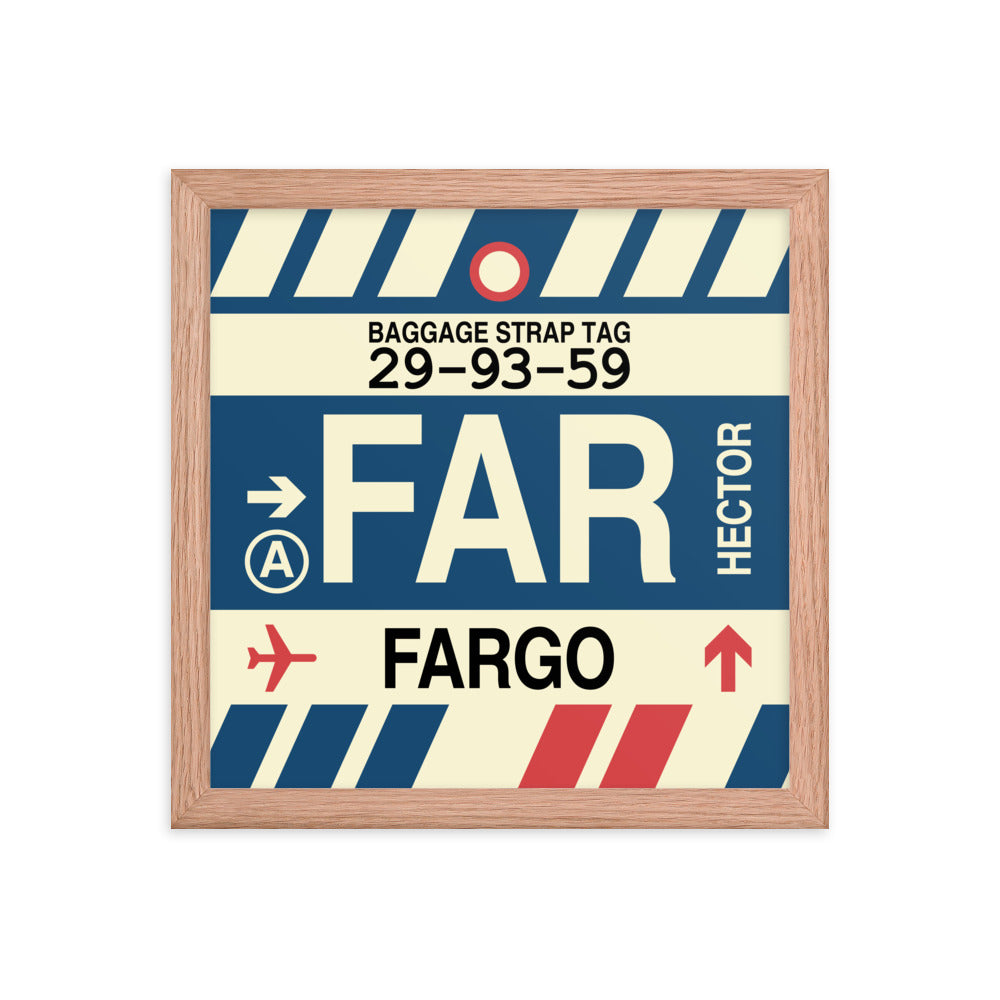 Travel-Themed Framed Print • FAR Fargo Souvenir • YHM Designs - Image 07