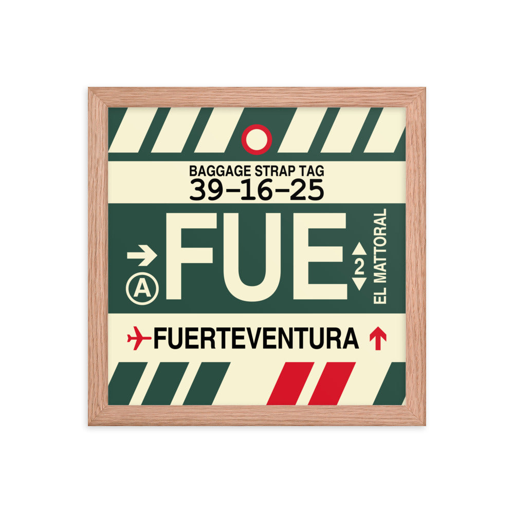 Travel-Themed Framed Print • FUE Fuerteventura Souvenir • YHM Designs - Image 07