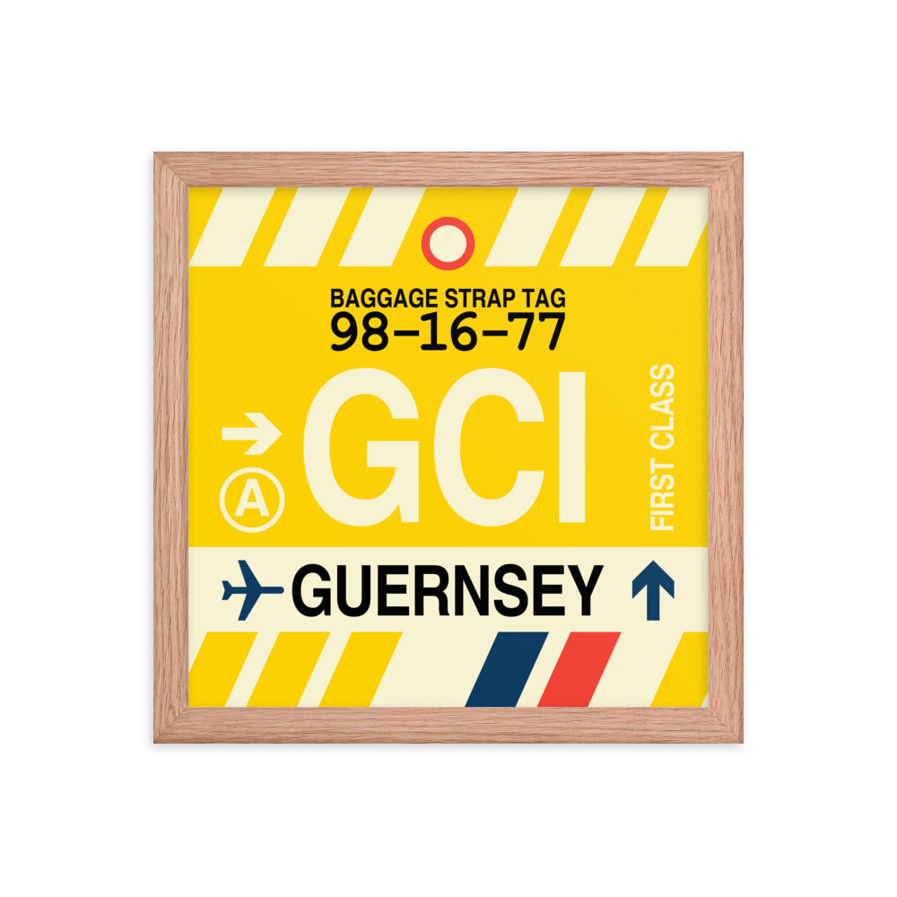 Travel-Themed Framed Print • GCI Guernsey Souvenir • YHM Designs - Image 07