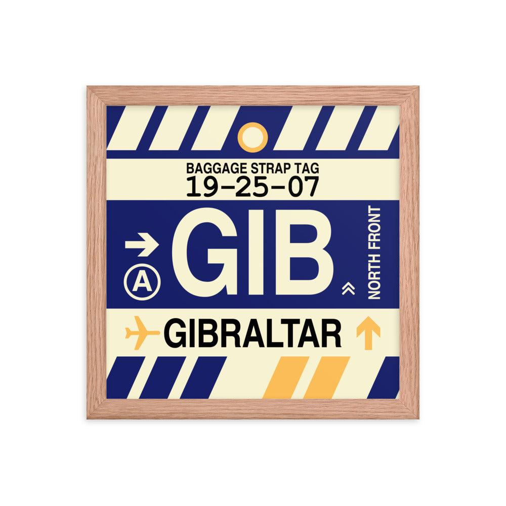 Travel-Themed Framed Print • GIB Gibraltar Souvenir • YHM Designs - Image 07