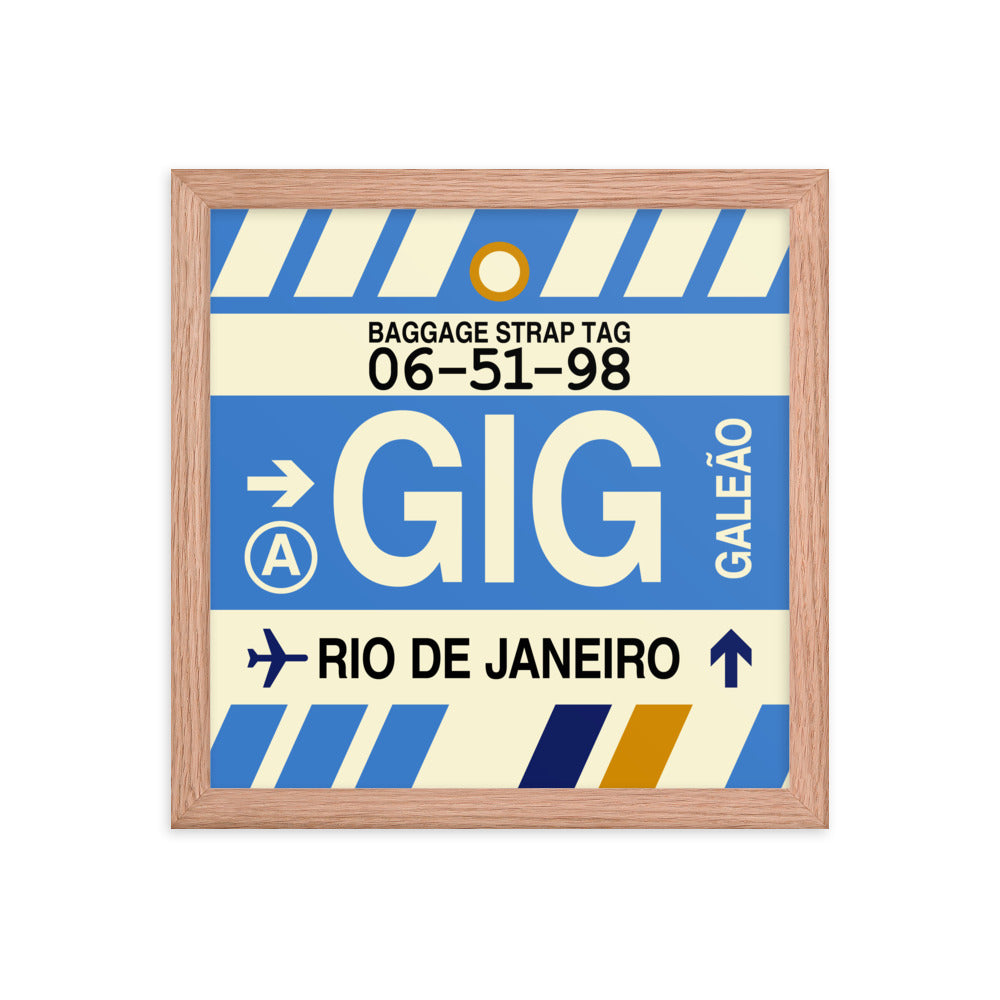 Travel-Themed Framed Print • GIG Rio de Janeiro Souvenir • YHM Designs - Image 07