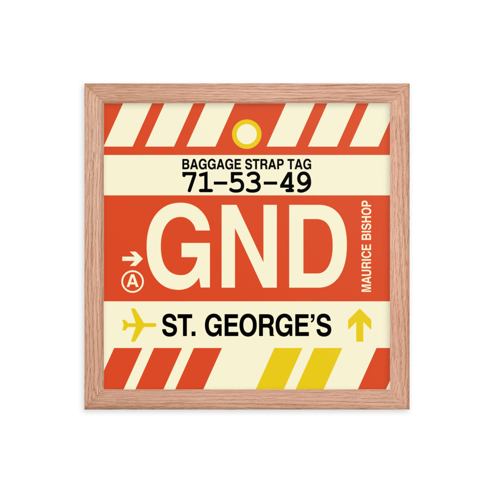 Travel-Themed Framed Print • GND St. George's Souvenir • YHM Designs - Image 07