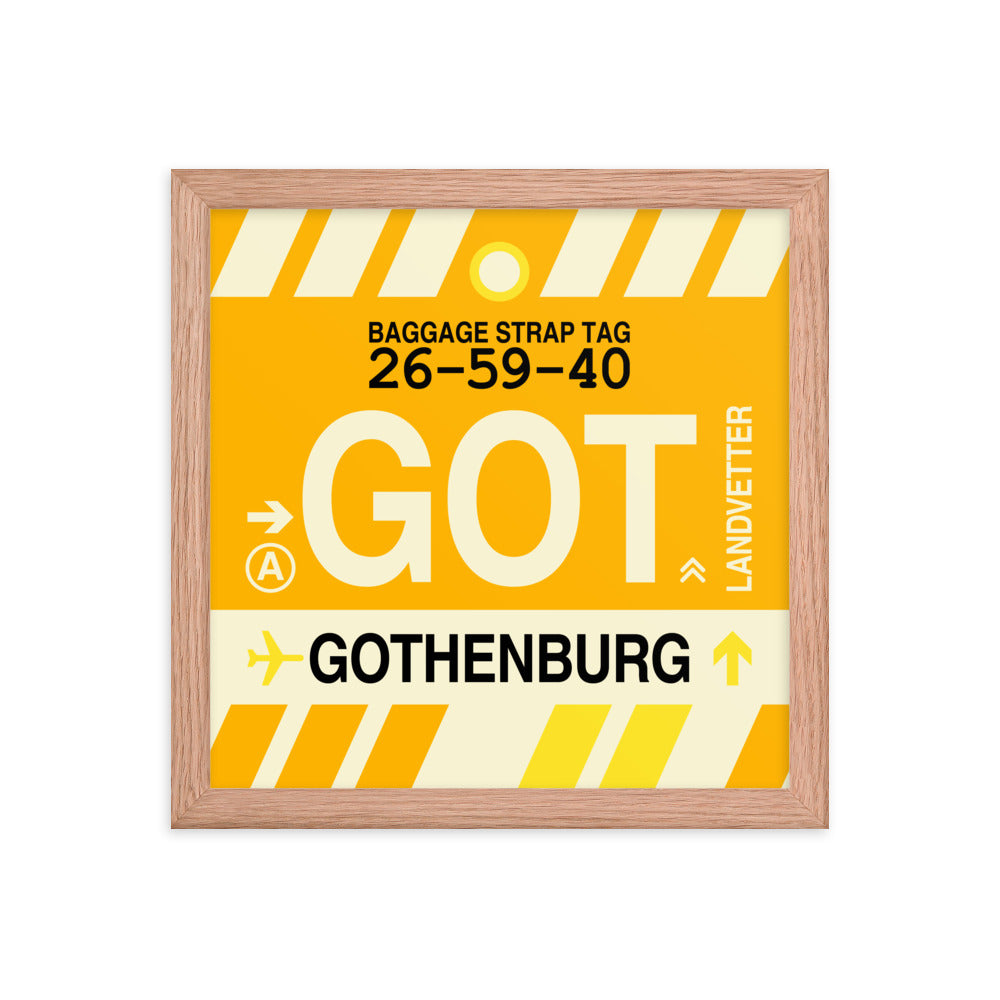 Travel-Themed Framed Print • GOT Gothenburg Souvenir • YHM Designs - Image 07