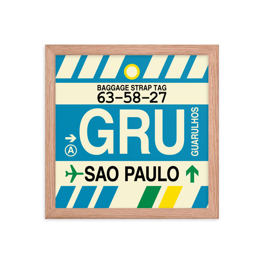 Travel-Themed Framed Print • GRU Sao Paulo Souvenir • YHM Designs - Image 07