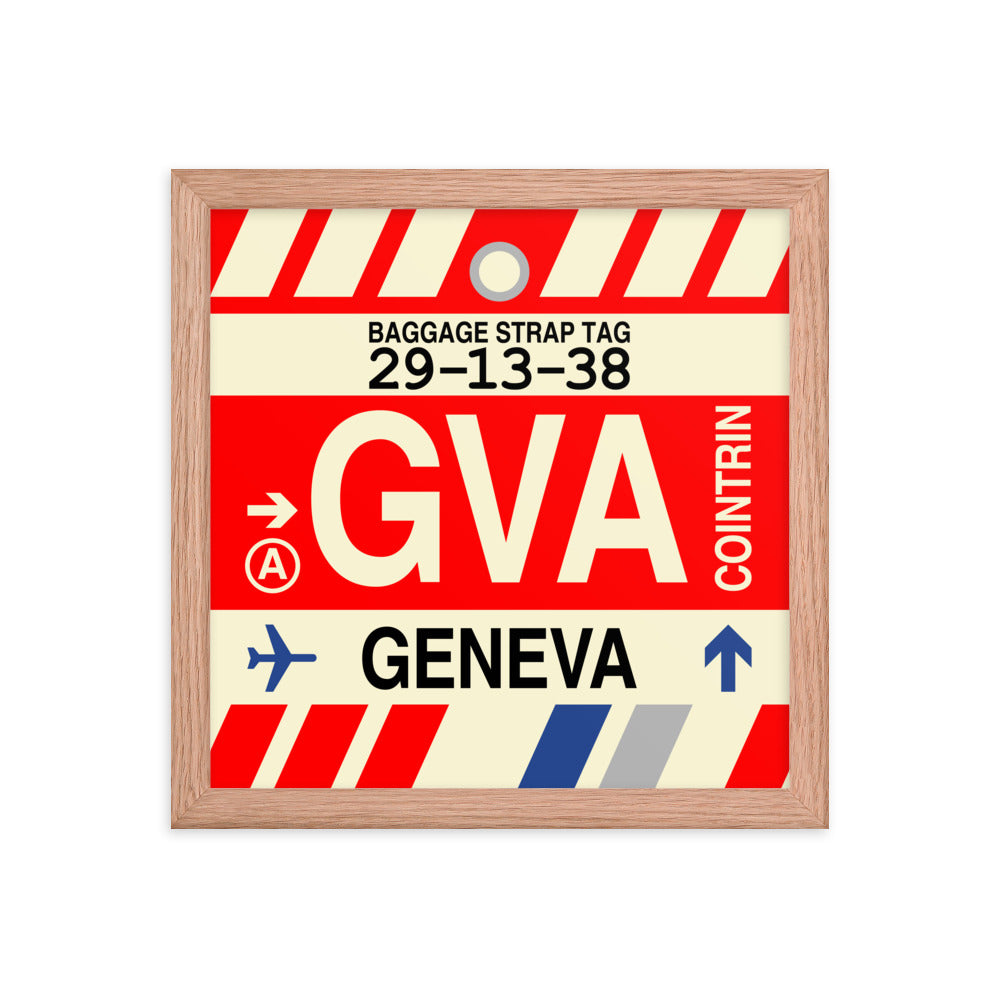 Travel-Themed Framed Print • GVA Geneva Souvenir • YHM Designs - Image 07