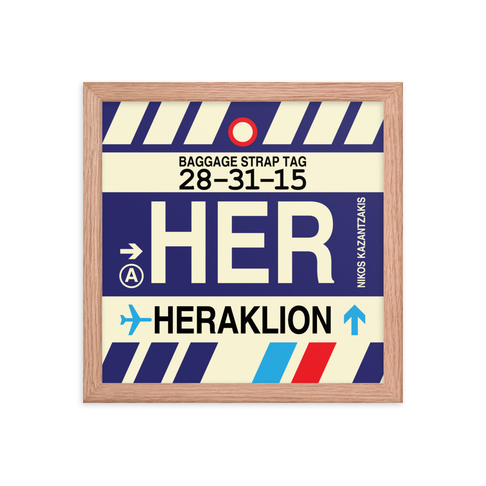 Travel-Themed Framed Print • HER Heraklion Souvenir • YHM Designs - Image 07
