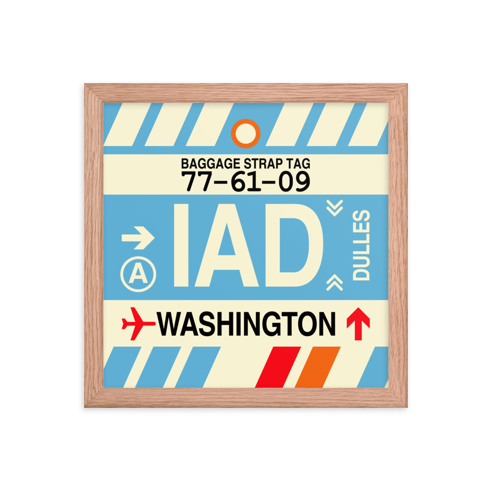 Travel-Themed Framed Print • IAD Washington Souvenir • YHM Designs - Image 07
