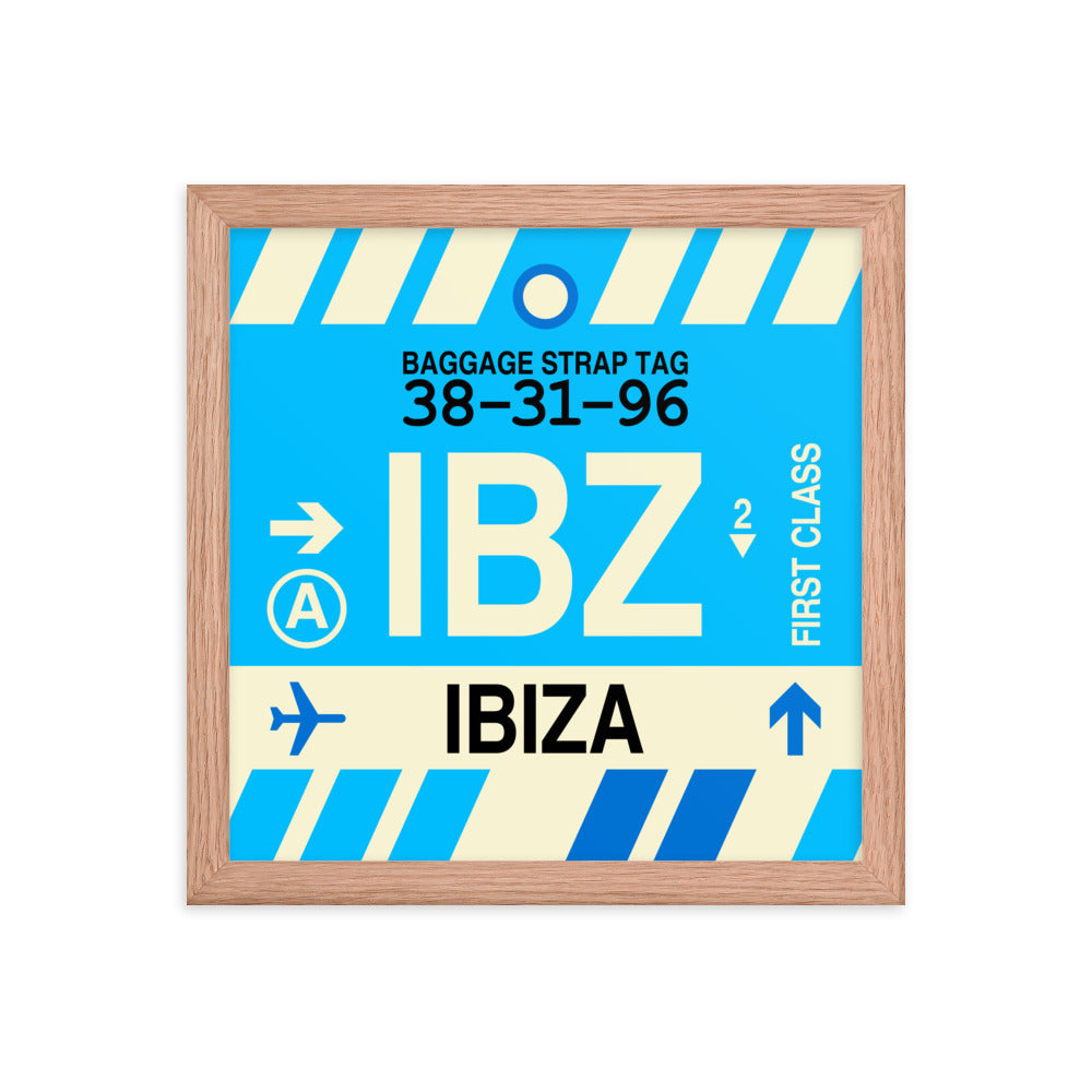 Travel-Themed Framed Print • IBZ Ibiza Souvenir • YHM Designs - Image 07