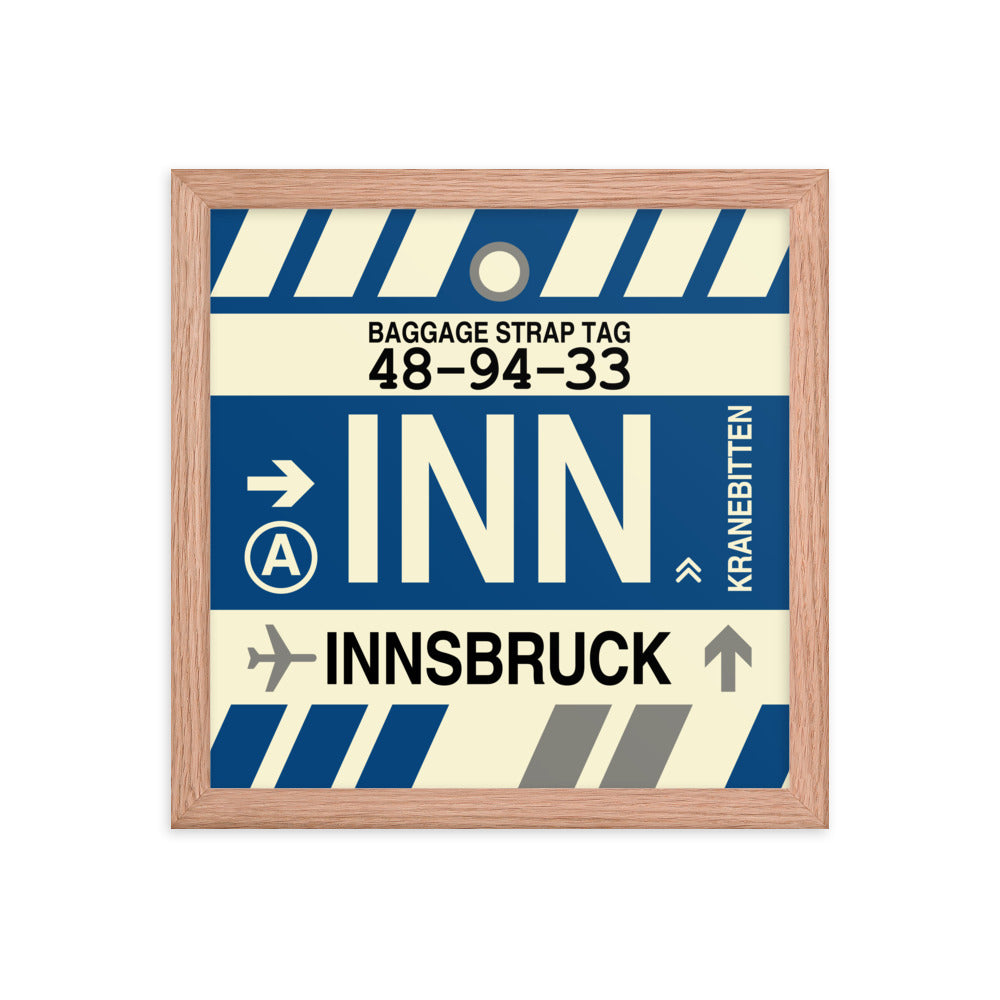 Travel-Themed Framed Print • INN Innsbruck Souvenir • YHM Designs - Image 07