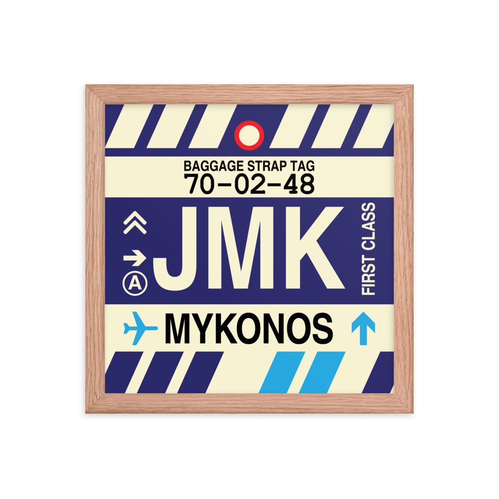 Travel-Themed Framed Print • JMK Mykonos Souvenir • YHM Designs - Image 07