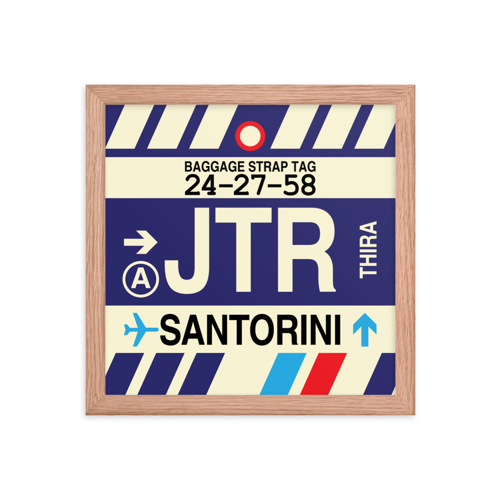 Travel-Themed Framed Print • JTR Santorini Souvenir • YHM Designs - Image 07