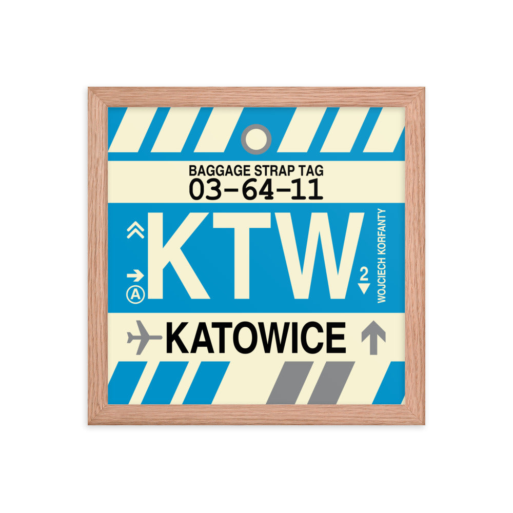 Travel-Themed Framed Print • KTW Katowice Souvenir • YHM Designs - Image 07