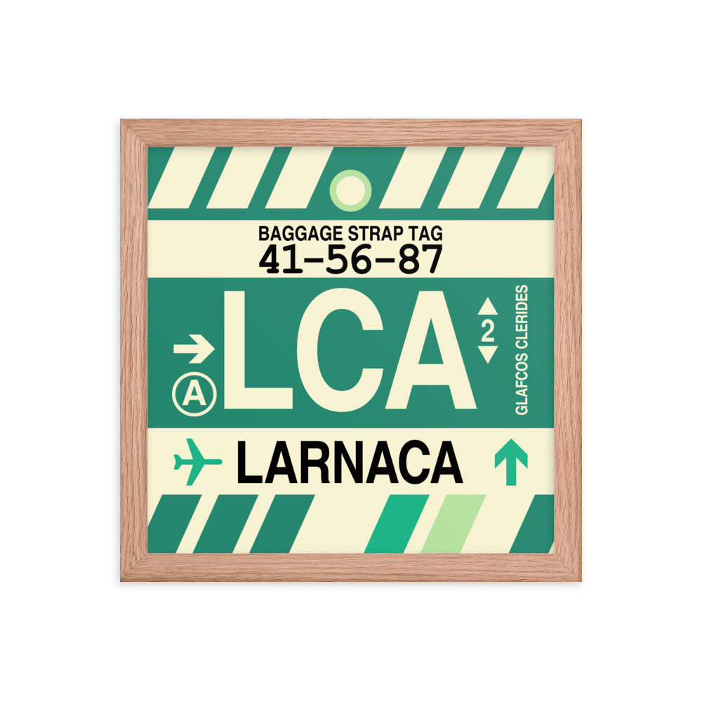 Travel-Themed Framed Print • LCA Larnaca Souvenir • YHM Designs - Image 07