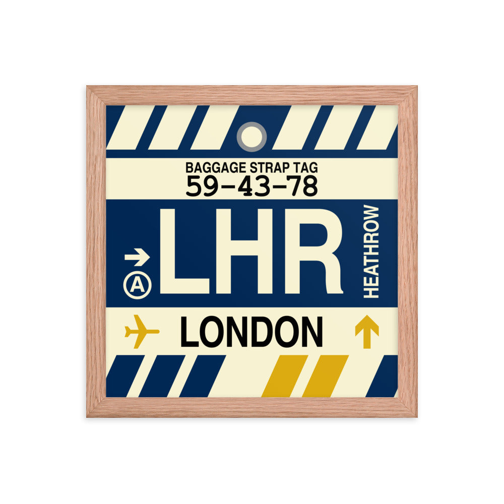 Travel-Themed Framed Print • LHR London • YHM Designs - Image 07