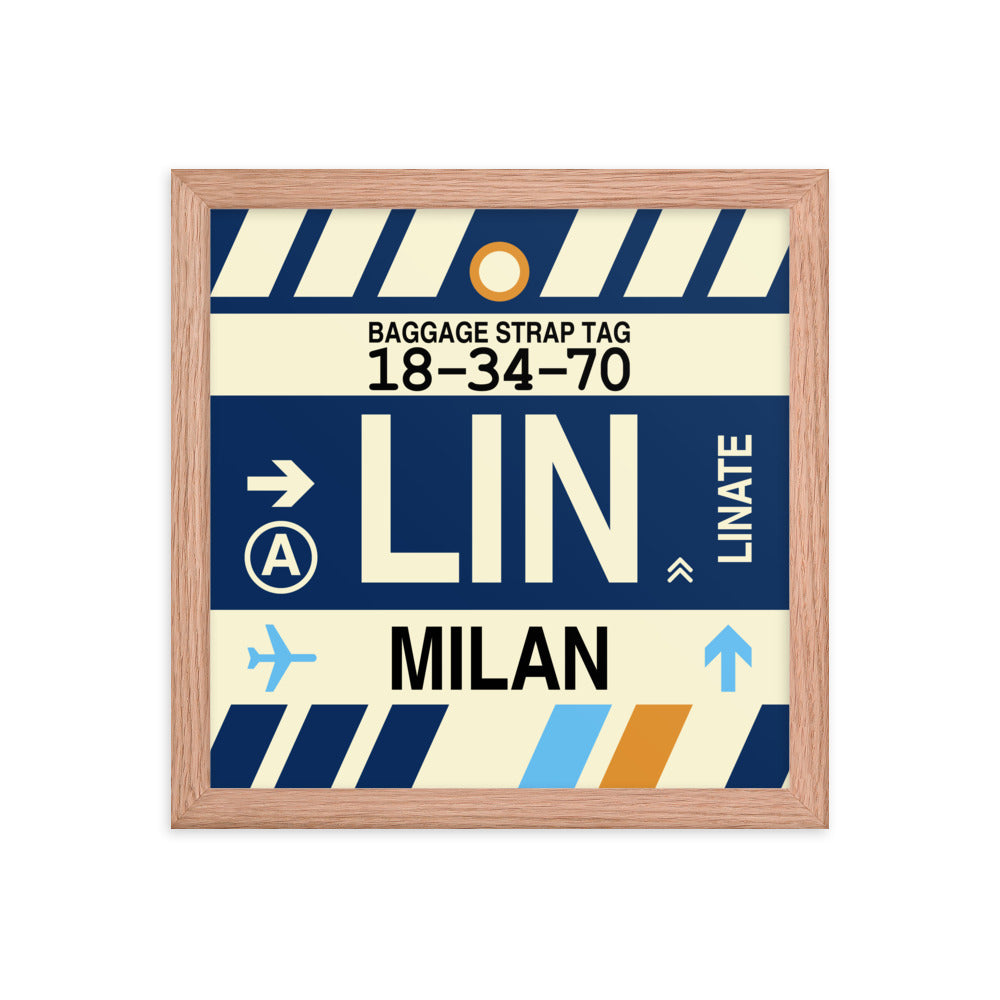 Travel-Themed Framed Print • LIN Milan Souvenir • YHM Designs - Image 07