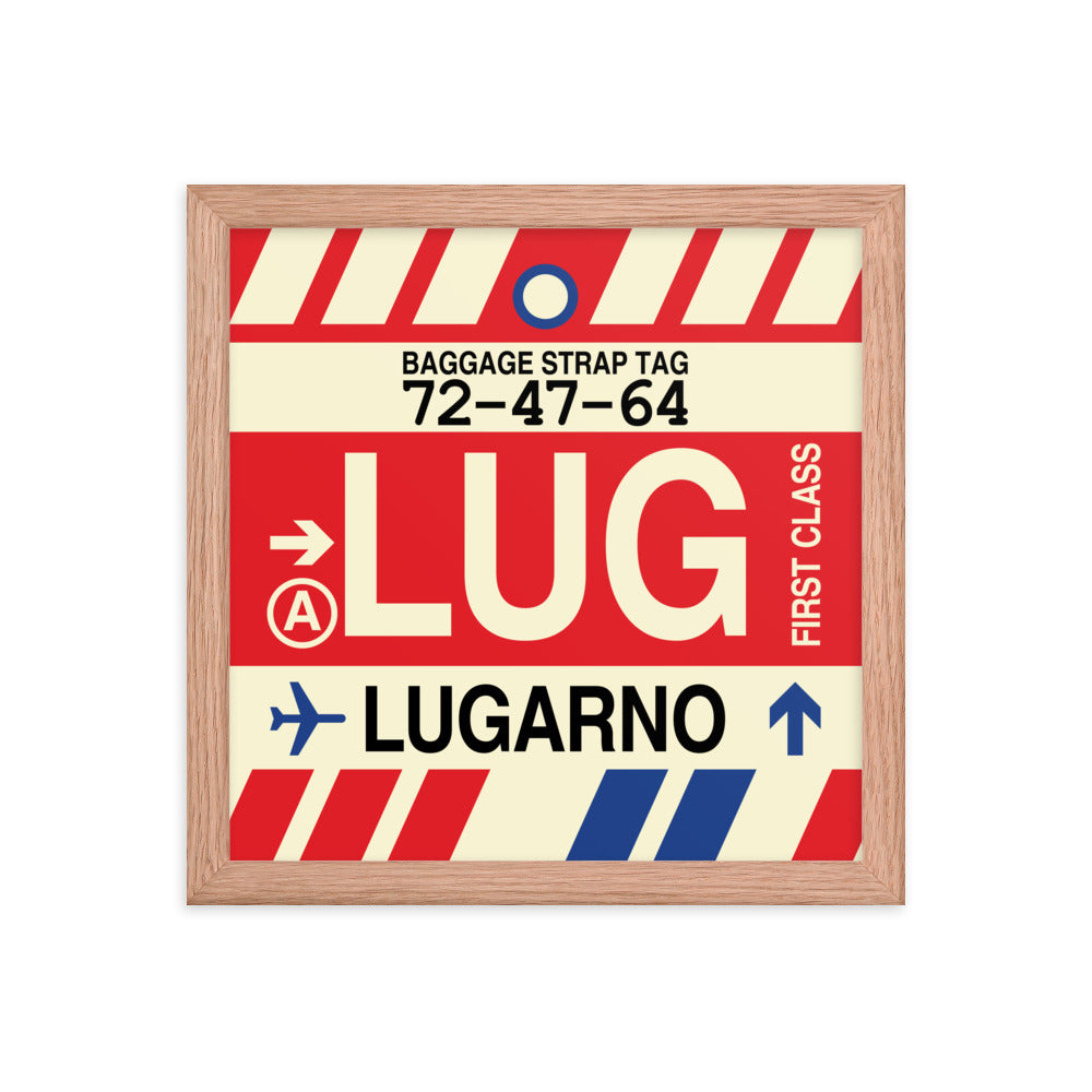 Travel-Themed Framed Print • LUG Lugarno Souvenir • YHM Designs - Image 07