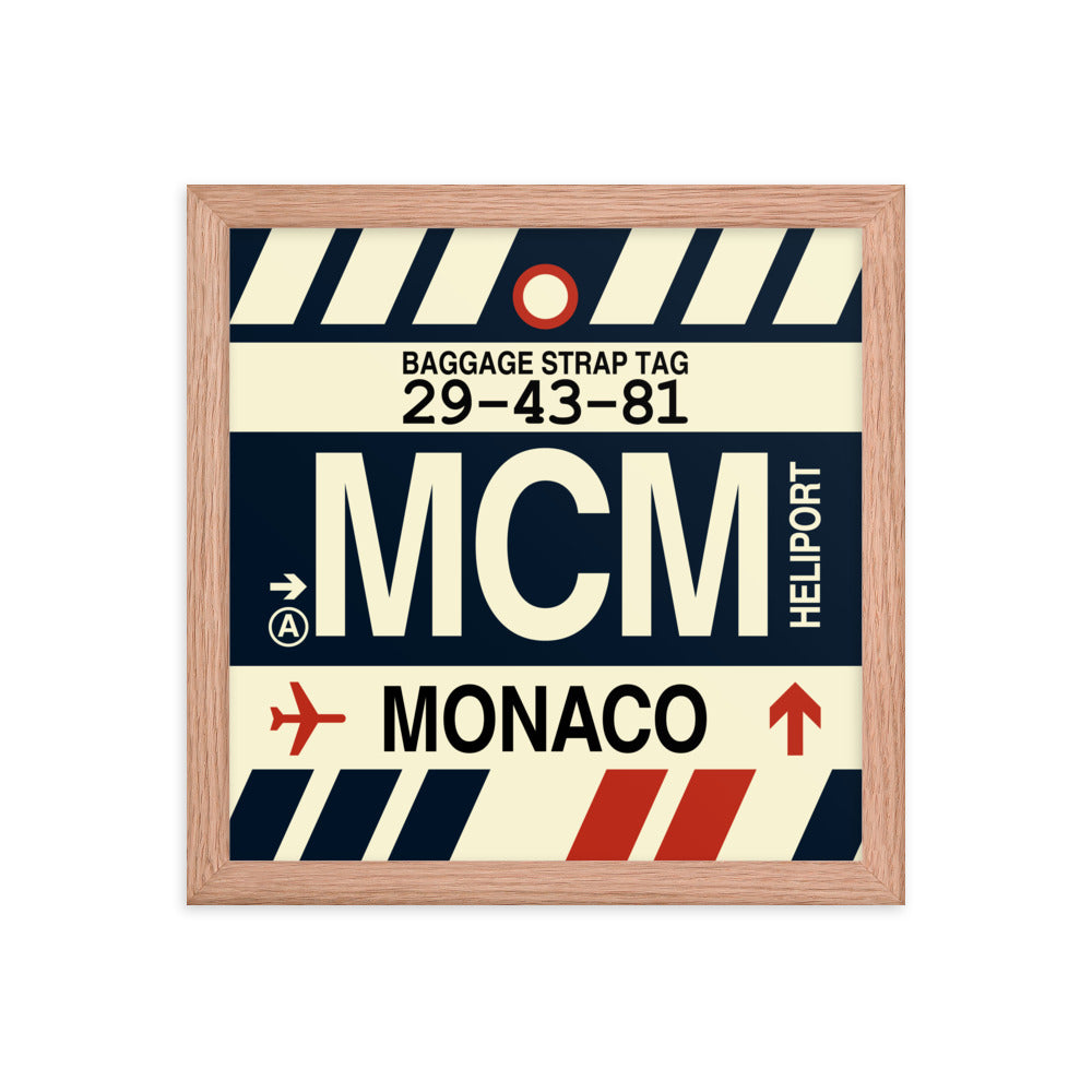 Travel-Themed Framed Print • MCM Monte Carlo Souvenir • YHM Designs - Image 07