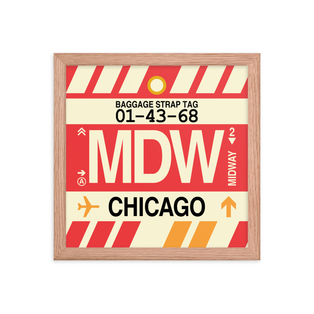 Travel-Themed Framed Print • MDW Chicago • YHM Designs - Image 07