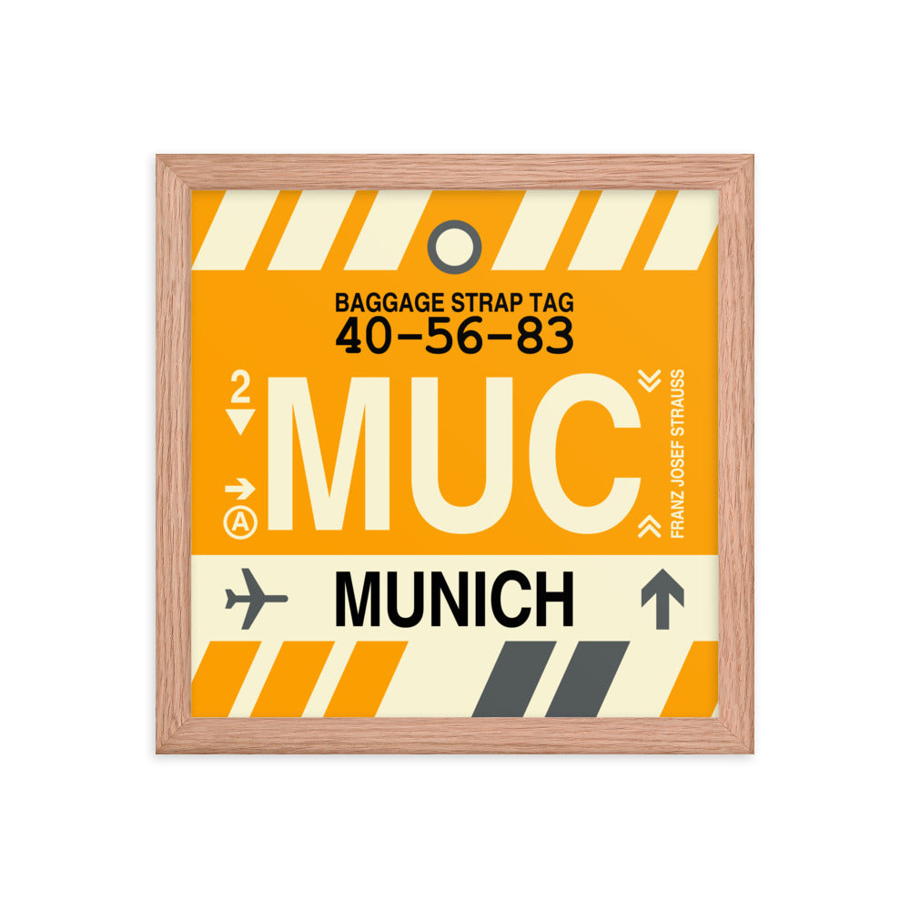 Travel-Themed Framed Print • MUC Munich • YHM Designs - Image 07