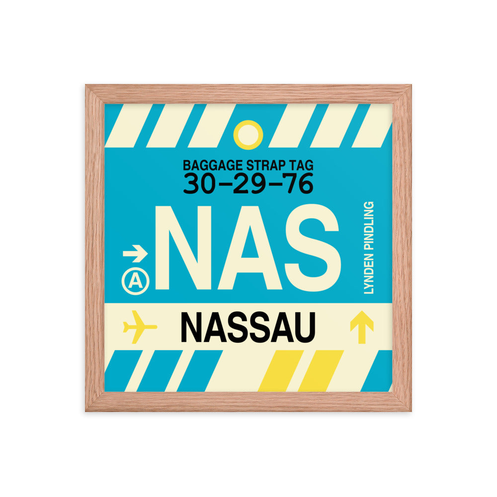 Travel-Themed Framed Print • NAS Nassau Souvenir • YHM Designs - Image 07