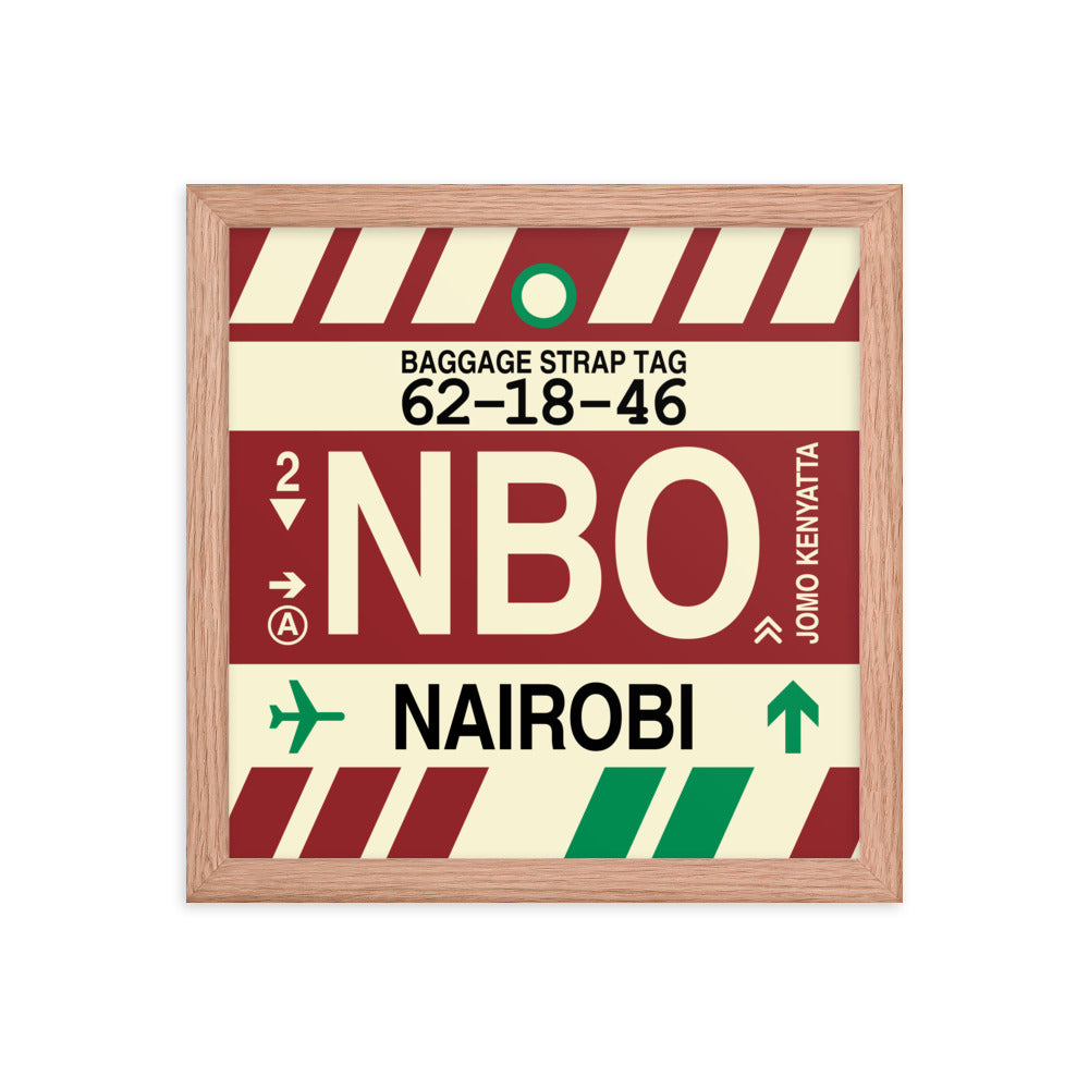 Travel-Themed Framed Print • NBO Nairobi • YHM Designs - Image 07