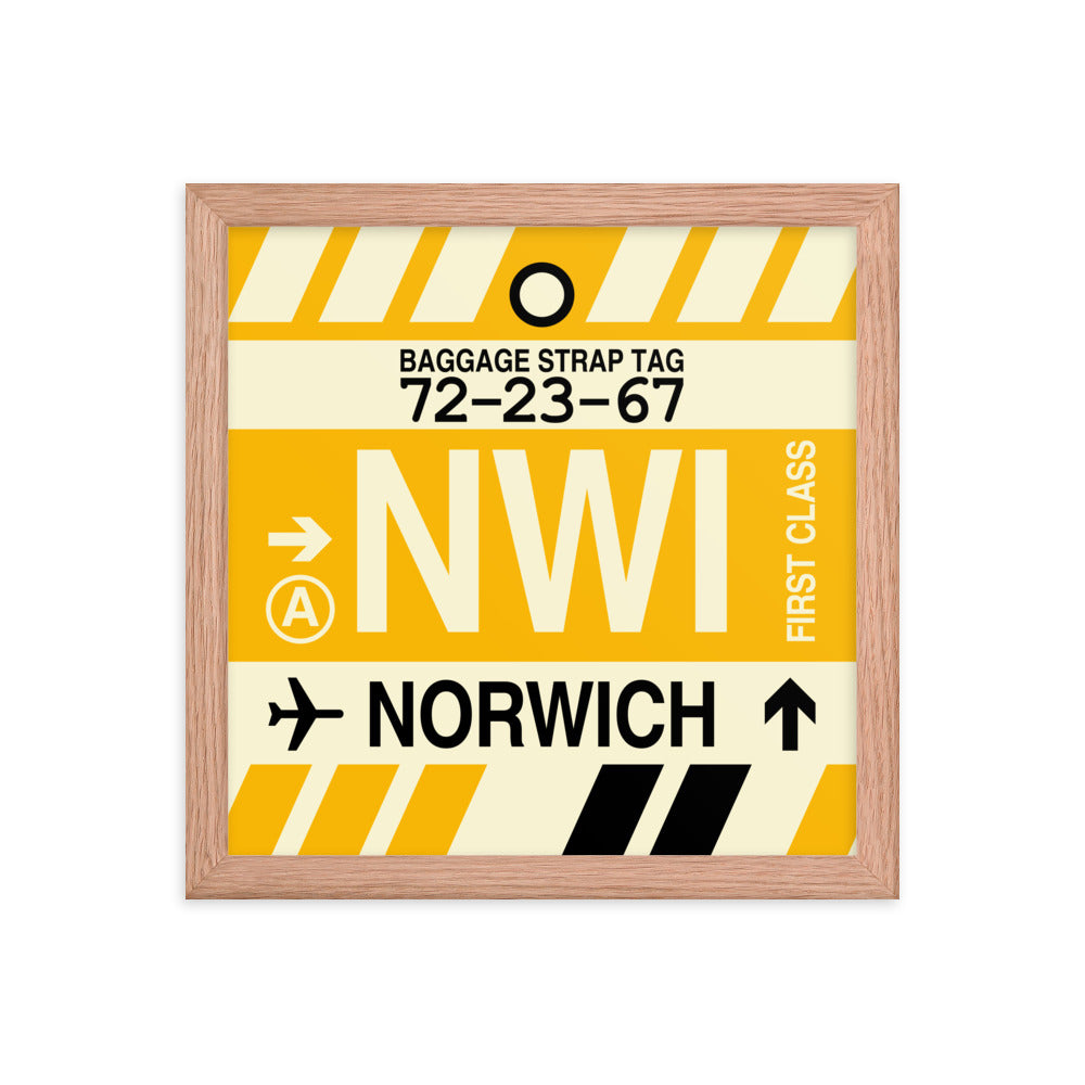 Travel-Themed Framed Print • NWI Norwich Souvenir • YHM Designs - Image 07