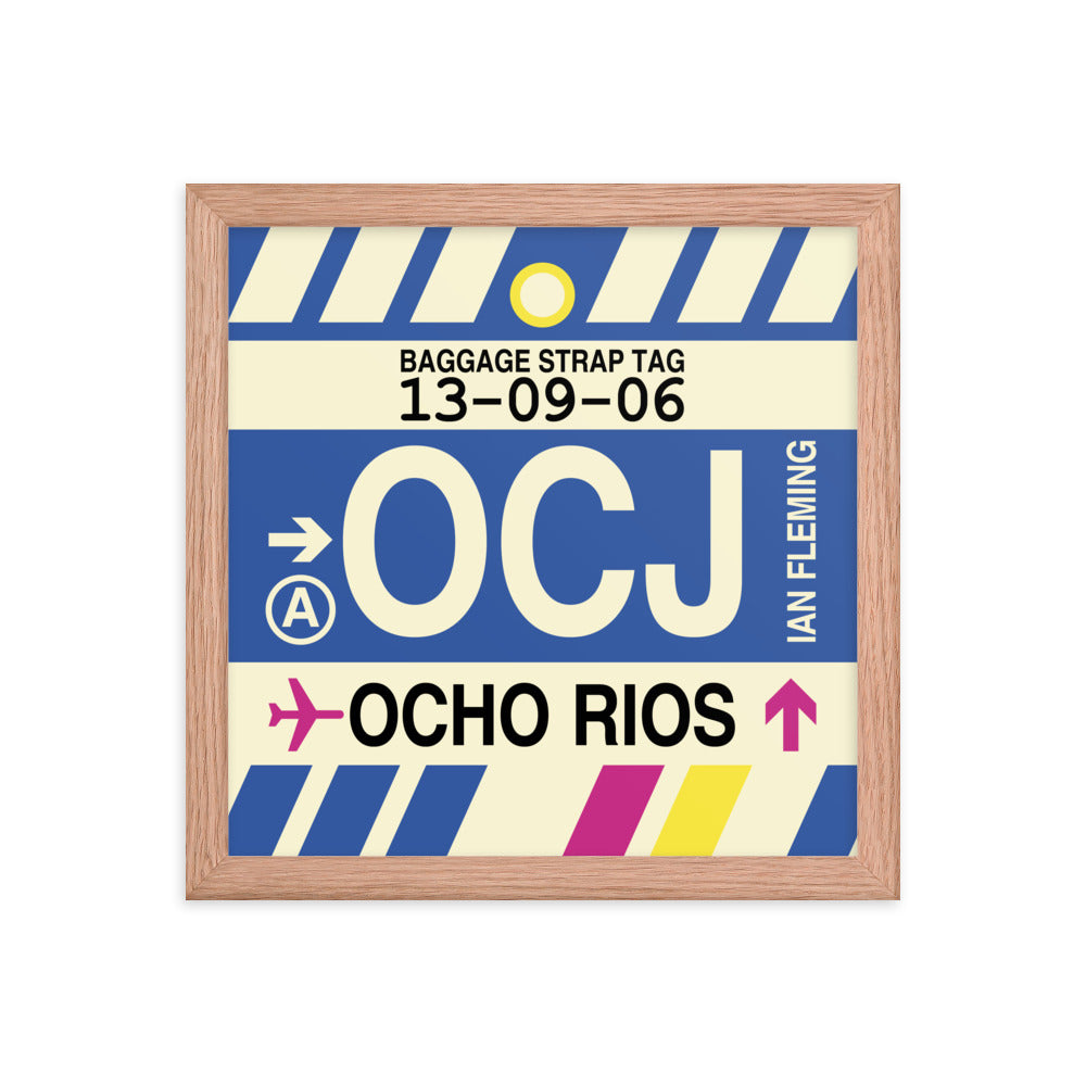 Travel-Themed Framed Print • OCJ Ocho Rios Souvenir • YHM Designs - Image 07