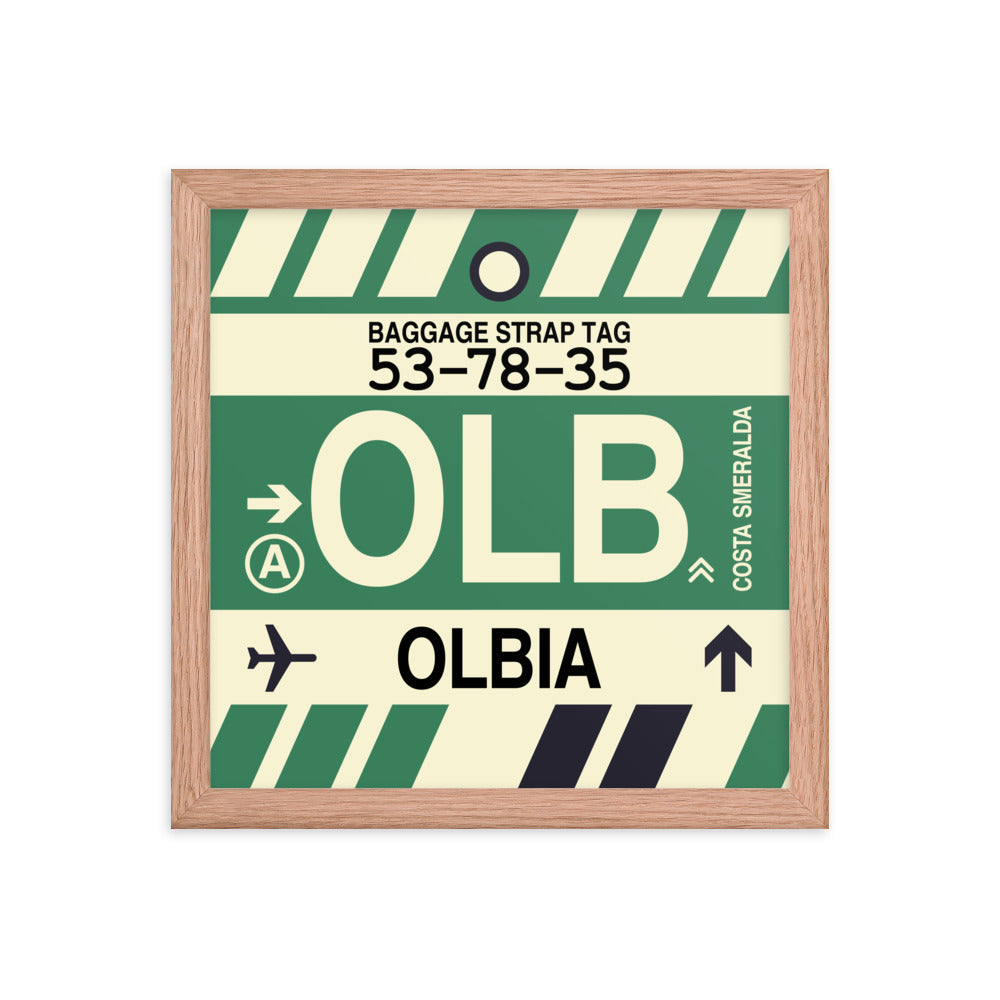 Travel-Themed Framed Print • OLB Olbia Souvenir • YHM Designs - Image 07