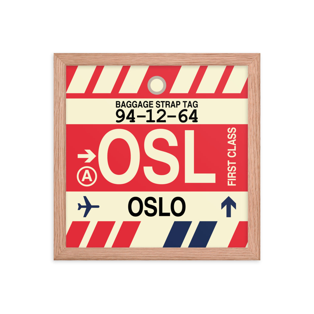 Travel-Themed Framed Print • OSL Oslo Souvenir • YHM Designs - Image 07