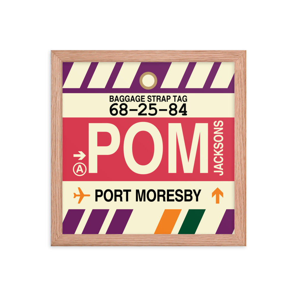 Travel-Themed Framed Print • POM Port Moresby Souvenir • YHM Designs - Image 07